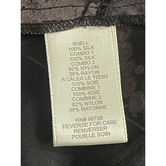 Rebecca Taylor Silk Dark Floral Lace Babydoll Top Romantic Witchy Whimsigoth 2 - Picture 8 of 11